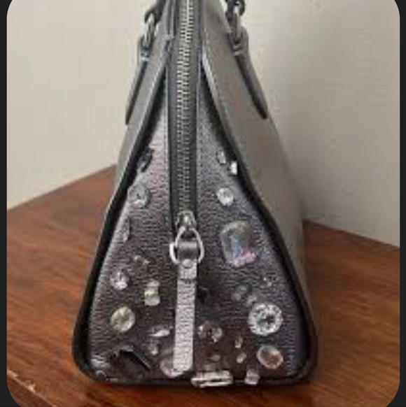 ♠️KATE SPADE♠️ AUTHENTIC New York Laurel Way Reiley GREY EMBELLISHED Crossbody - Picture 2 of 7